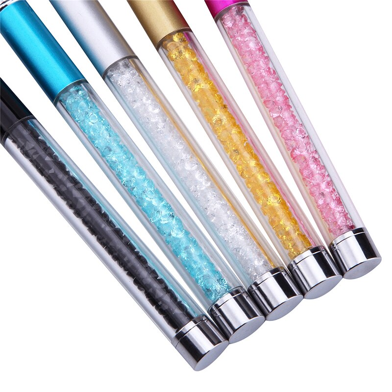 Spiker uv gel pensel liner penn krystall håndtak manikyr negler fransk Kunst akryl uv gel prikker penn forlengelse mann pensel verktøy