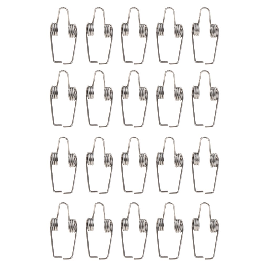 20 pièces trompette eau clé/broche Valve ressort acier argent pour