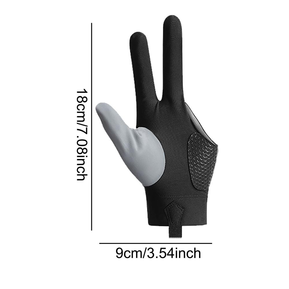 Billiards Glove Left Right Hand 3 Finger Snooker Billiard Glove Non Slip Stickers Elastic Billiard Training Gloves Accessories: Blue