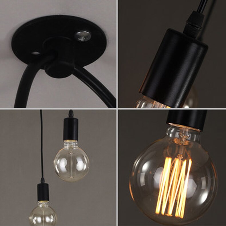 Vintage Hennep Touw Hanger Licht, Rustieke Industriële Hangende Lamp, 3 Hoofd /6 Hoofd Kroonluchter Bamboe E27 Licht Fitting, voor Keuken Koffie Shop Dining Woonkamer Loft Rustiek Plafond Light
