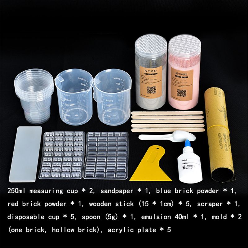 1/16 Miniatuur Simulatie Baksteen Diy Kit Zand Tafel Diorama Landschap Landschap: B