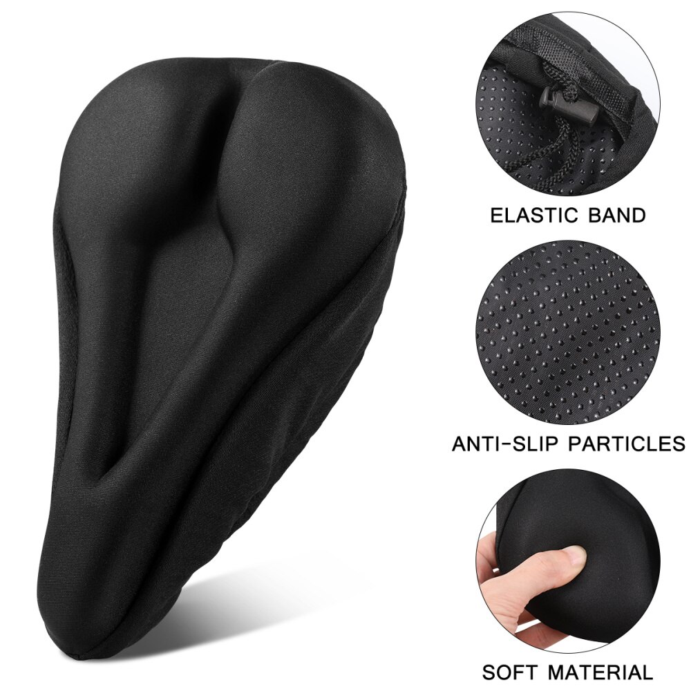 1 Pc Bike Zitkussen Zwart Kleur Fietszadel Cover Bike Pad Bike Seat Case Voor Volwassenen Mannen Vrouwen