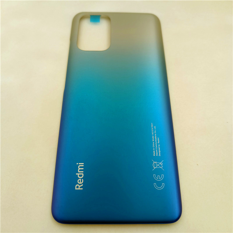 Original For Xiaomi Redmi Note 10 M2101K7AI M2101K7AG Battery Cover Back Door Rear Case For Redmi Note 10S Back Battery Cover: Sky Blue