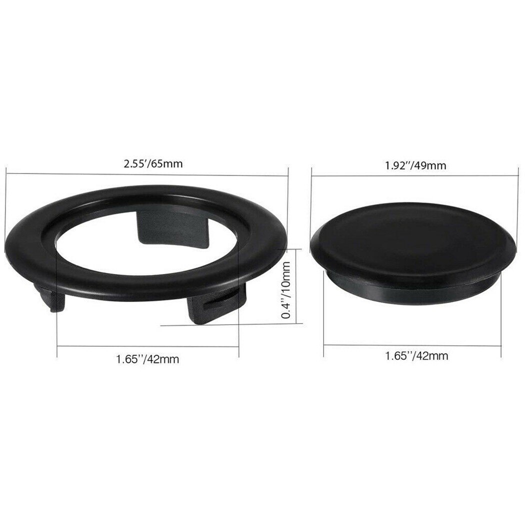 1 unidad de tapón de anillo con orificio para sombrilla, mesa de jardín y Patio, juego de tapas de anillo con orificio para sombrilla, enchufe de plástico negro de 2 pulgadas