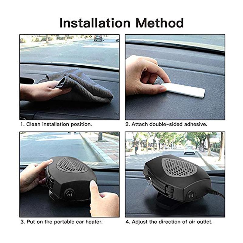 Car Heater Rotated Base Defroster Portable Fast Heating Device Heat Car Heating Fan Dissipation Car Heater