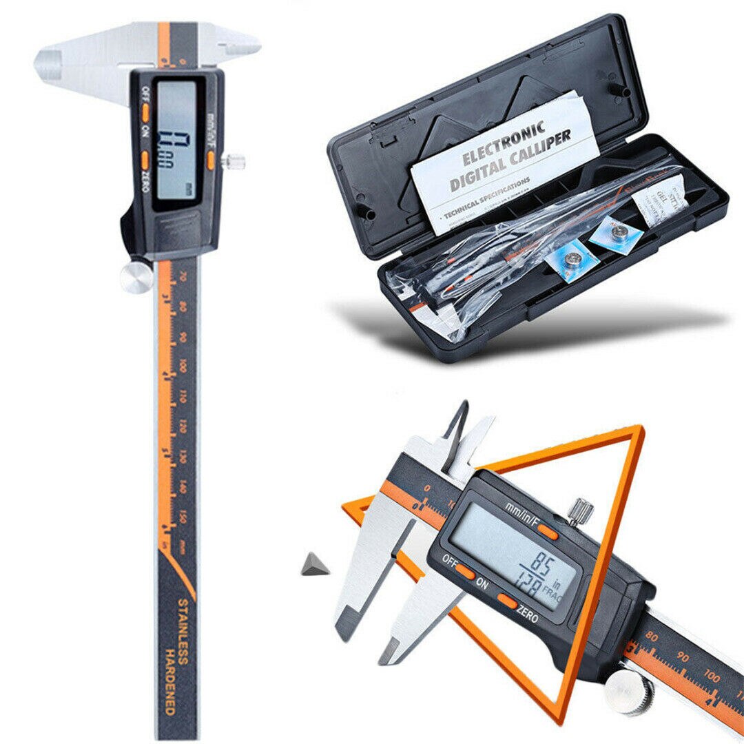 Micro Meter 150MM LCD Digital Vernier Dial Caliper Stainless Steel Gauge Micrometer Electric 6 Inch Electronic Carbon