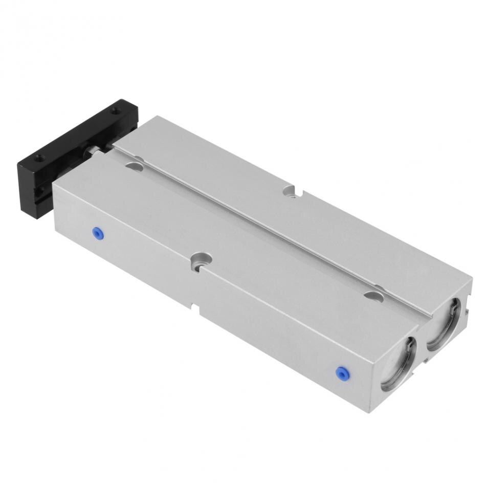 1pc 20mm Air Cilinder Boring 100mm Slag Double-rod dubbelwerkende Aluminium Pneumatische cilinder