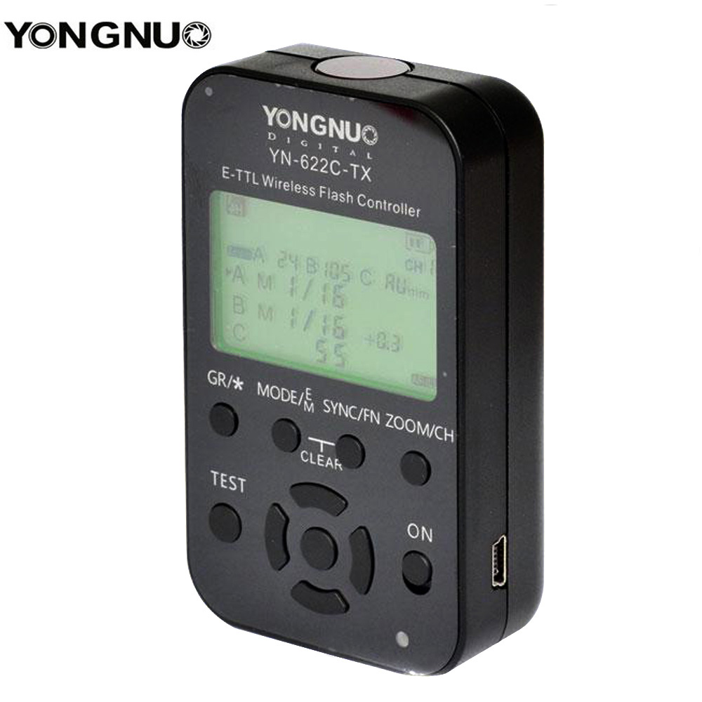 Yongnuo YN-622C-TX YN622C-TX LCD Wireless e-TTL Flash Controller 1/8000s Flash Trigger Transmitter for Canon DSLR Cameras