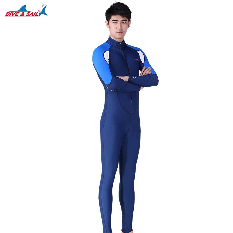 DIVE&SAIL Men Women One-piece Wetsuits Lycra Long Sleeve Full body UPF50+ Anti-skid Swimming Surfing Diving Snorkeling Wet Suits: Men / L