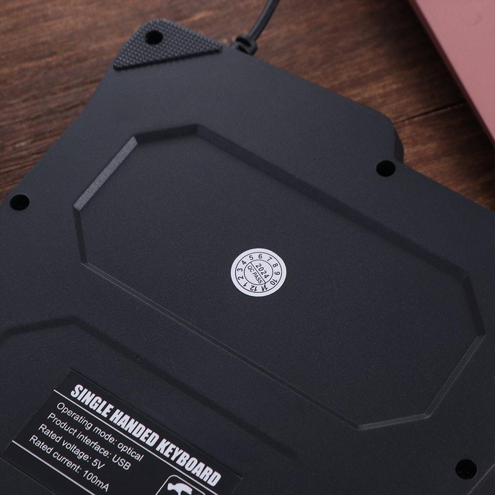 Teclado USB de una sola mano, Mini teclado ultrafino con una sola mano, retroiluminación de 3 colores, Teclado mecánico para juegos de 35 teclas para ordenador portátil