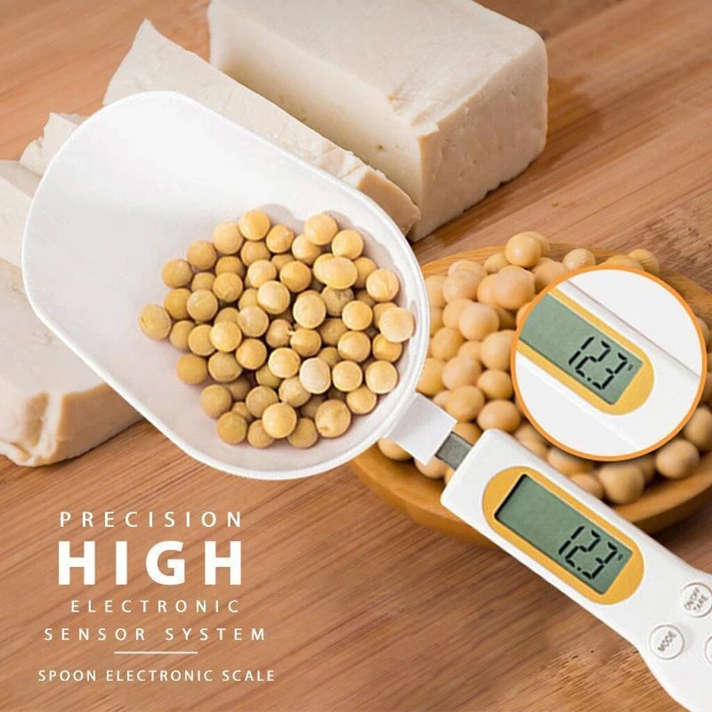 Cuchara medidora Digital con pantalla LCD, Mini báscula de peso para alimentos, herramientas de medición de cocina, 500g/0,1g