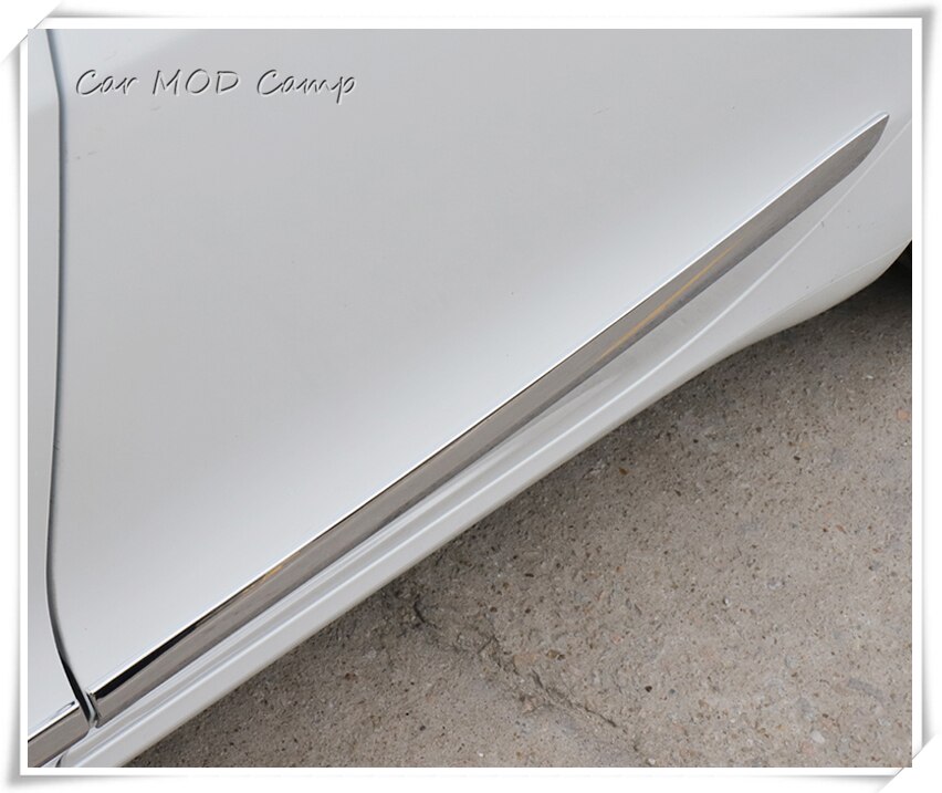 Para Tesla modelo 3 accesorios exteriores ABS cromado puerta lateral moldura tiras cubierta recortada 4 Uds estilo Coche