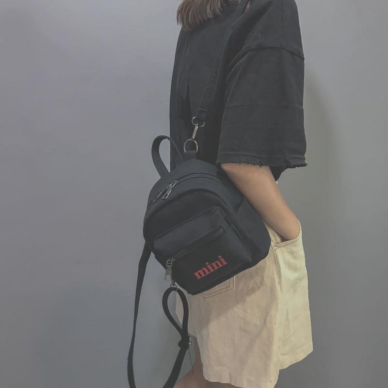 Rugzakken Vrouwen Kleine Streetwear Multifunctionele Brief Print Schoudertassen College Anti-Diefstal Tiener Chic Ulzzang Koreaanse Stijl