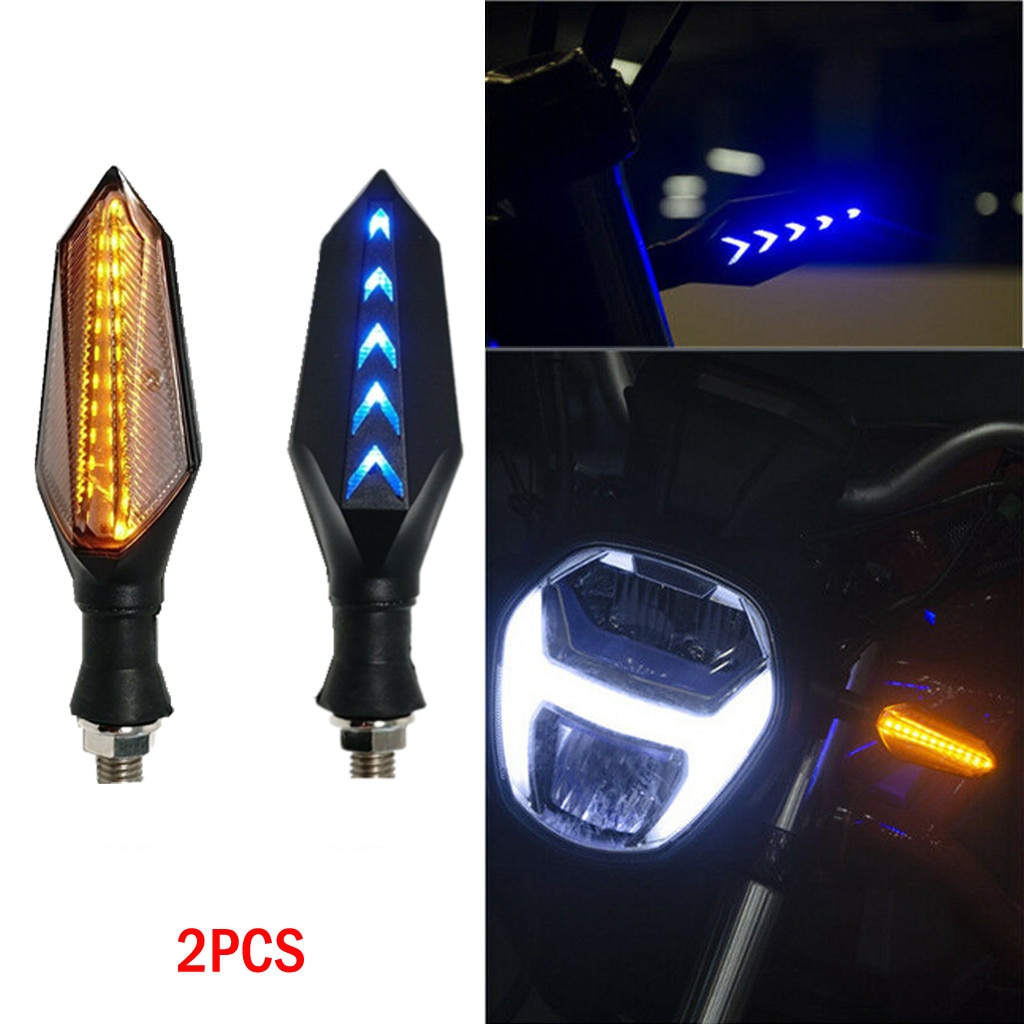 Motorfiets 17LED Knipperlichten Indicator Light Universele Twee Side Sequentiële Flow Led Knipperlichten Motorfietsen Verlichting # PY10