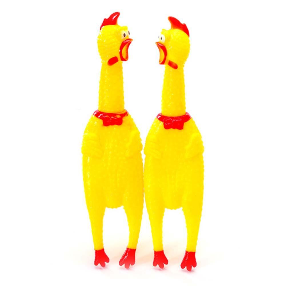 Gelb Gummi Haustier Hund Welpen Spielzeug Squawking Schreien Schrillen Gummi Huhn
