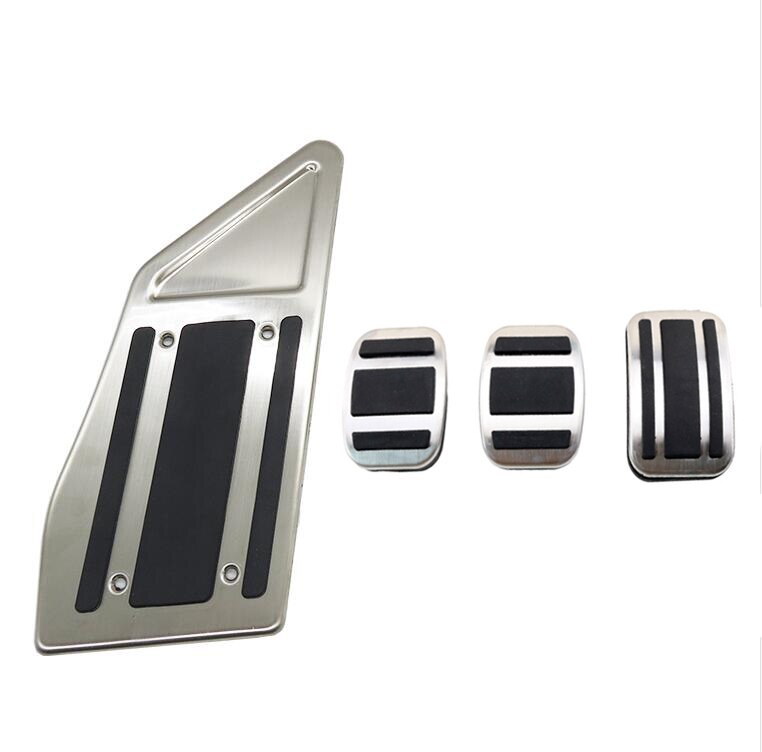 For Peugeot 3008 5008 LHD AT MT Gas Brake Pedal Cover Drill Steel Non-Slip Accelerator Overlay Accessories Car Styling: MT 4PCS