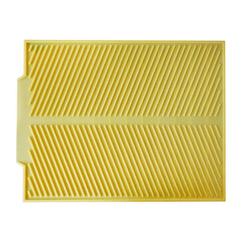 8 farger s/l silikonfat tørkematte bordmatte dekkematte kjøkken tørkematter til oppvask varme: Gul / 43 x 33 cm