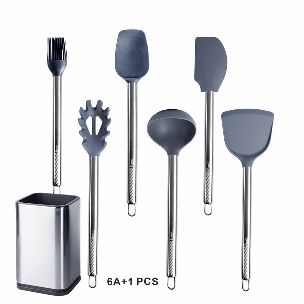 Silikon Küche Utensil einstellen nicht Stock geschirr Spatel Schaufel Löffel Dreher Kochen Werkzeug Wärme Beständig Cookwear Zubehör: weiß