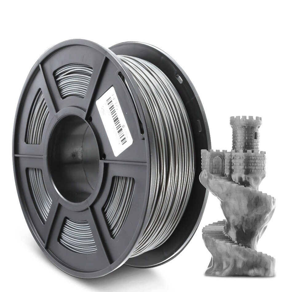 PETG 3D Printer Filament Spool 1.75mm Fast 1KG 2.2lbfor Technology Commerce Education DIY For FDM 3D Printers: Grey PETG