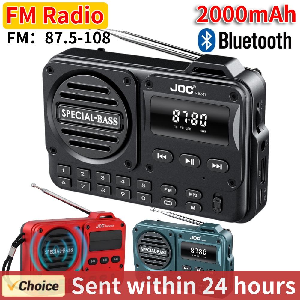 Radio FM Piccola radio portatile Radio ricaricabile a batteria Radio digitale Registratore radio Bluetooth 5.4 Altoparlante radio Regali per la casa