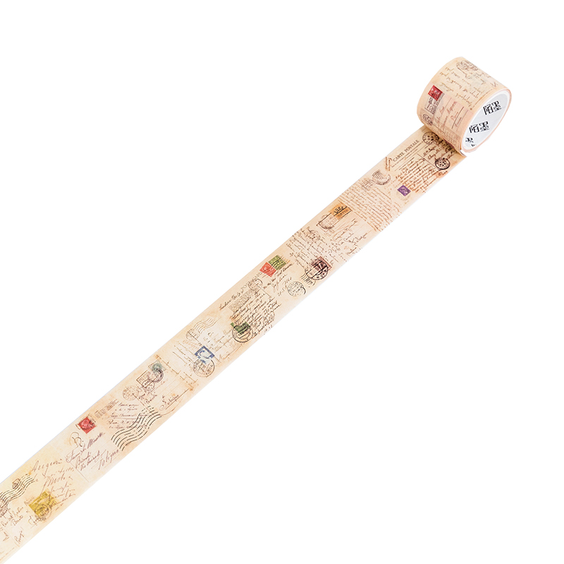 Cintas decorativas Washi con letras Vintage de 2m, 35cm de longitud de ciclo, decoración para álbum de recortes, etiqueta para diario basura, papelería, pegatinas artesanales: Caqui oscuro