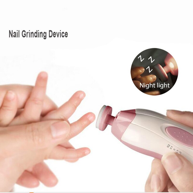 Electric Baby Nail Trimmer Manicure Pedicure Clipper Manicure Set Cutter Scissors Blue/Pink Baby Newborns Baby Care Kit