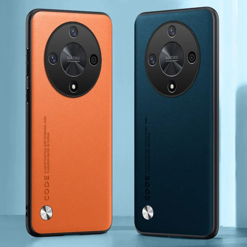 Luxuriöse pu-lederhülle für honor magic 5, 6 lite und 5g – stoßfeste silikon-rückseite mit rundumschutz für das honor  x9a x9b