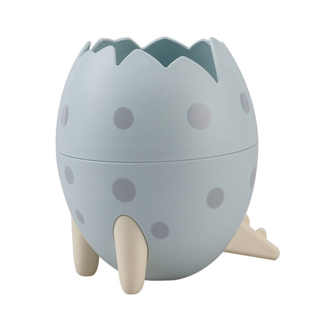 Porte-stylo oeuf Dragon, boîte de rangement de bureau, bricolage, fournitures scolaires pour étudiants, support de stylos, organisateur de bureau, décoration de maison: Blue 