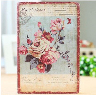 Rosas ilustraciones cuaderno Bloc de notas diario dibujo rosas lindas cuaderno de papel oficina material escolar: 25k-C