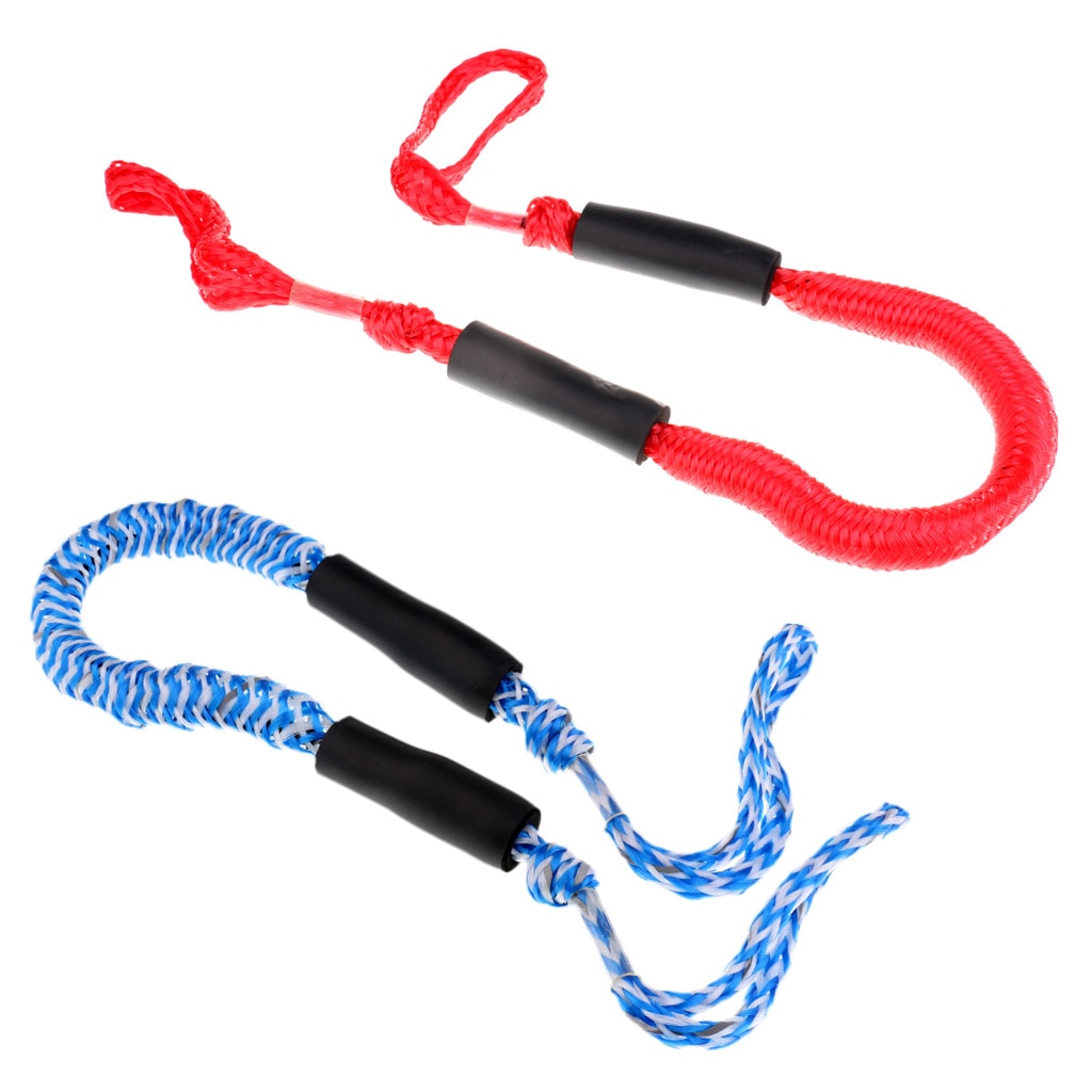 Röd och blå 3.5ft marin bungee docka lina/båt förtöjningsrep bungee ties