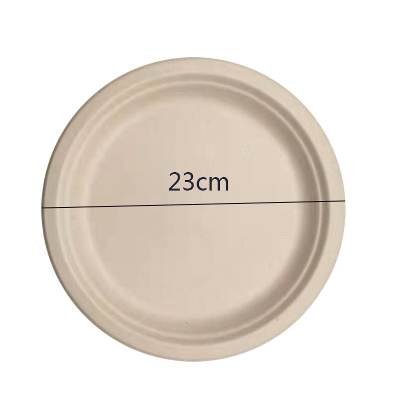 Biodegradable 9 Inch Plates. Great for Lunch, Dinner Parties and Potlucks. Disposable, Compostable Wheat Straw Paper Alternative