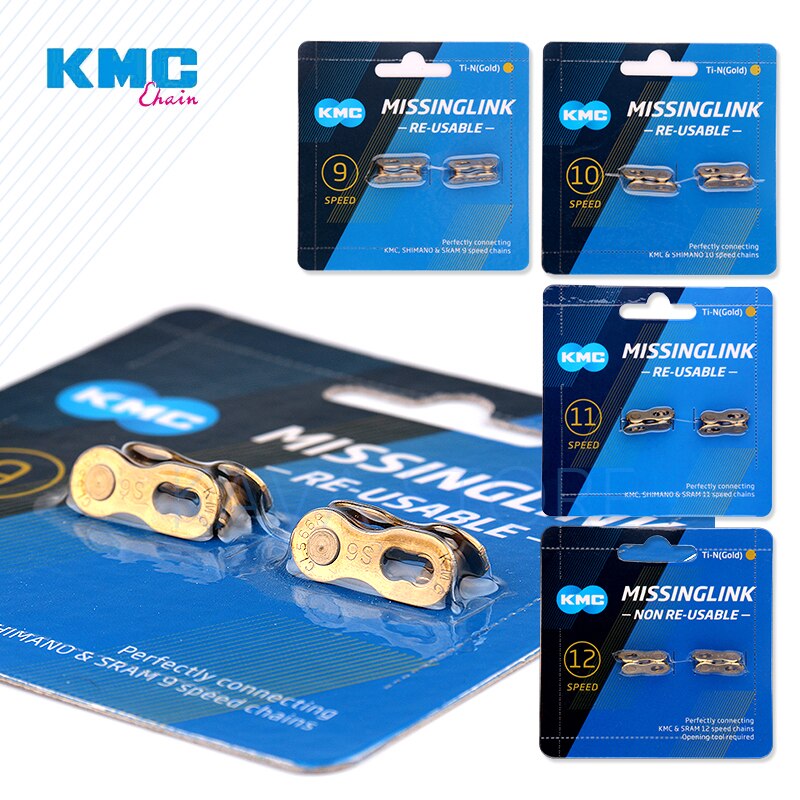 2 Pairs Kmc Fietsketting Ontbrekende Link 6/7/8/9/10/11/12 Speed Fietsen herbruikbare Ketting Magische Sluiting Zilver Goud