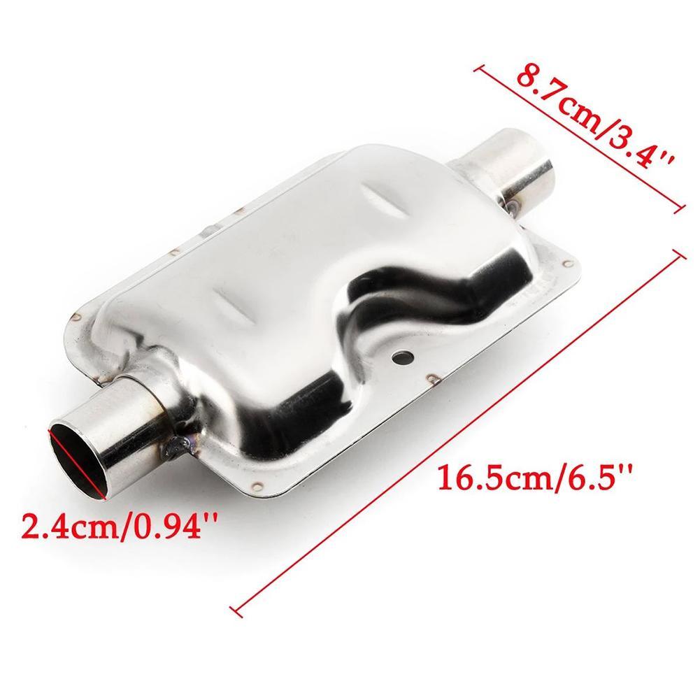 Automotive Steel Exhaust Pipe Corrugated Round Pipe 120CM Long Car Heater Parking Muffler