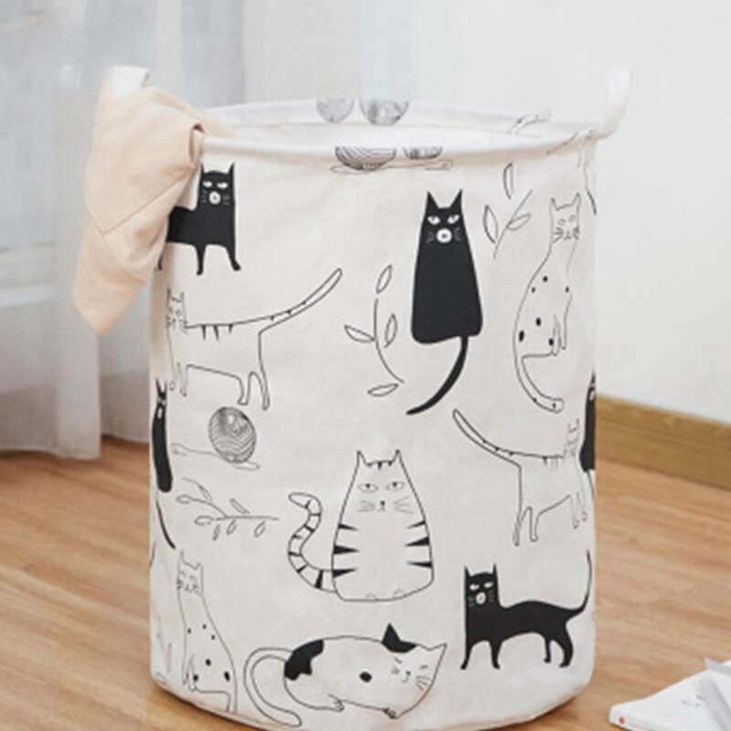 Wasmand Wasmand Opslag Bin Organisatie Inklapbare Wasmand Kat Print Speelgoed Opbergdoos