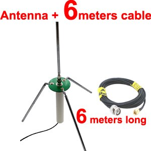 Draagbare comet GP 3 antenne 1/4 "golf FM antenne voor zender & ontvanger met telescopische antenne 68-350 MHz BNC plug FOXWEY: ANT with 6M cable