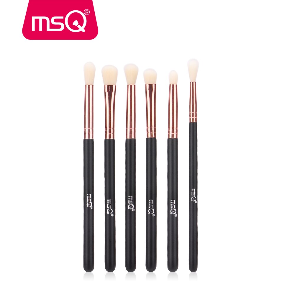 Msq 6 Pcs 12 Stuks 18 Pcs Eye Make-Up Kwasten Set Oogschaduw Blending Make Up Borstel Zacht Synthetisch Haar pincel Maquiagem: 6pcs