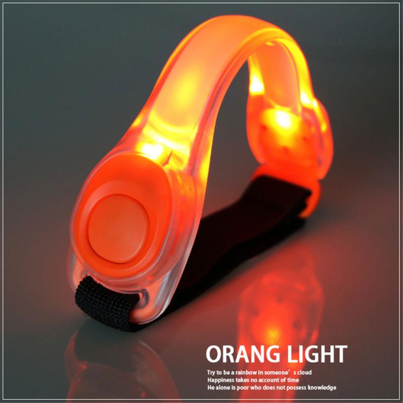 Bicycle Lights Led Silicone Arm With Safety Indicator Light For Night Running Luminous Arm With Luminous Cheering Props: orange