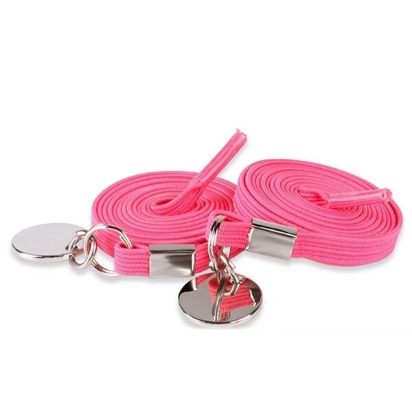 Cordones elásticos de bloqueo para zapatillas de niños y adultos, cordón rápido sin atar, Unisex, novedad: Rose red
