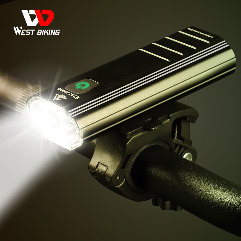 West Biking Bicycle Light Ipx6 Waterproof Usb Rechargeable 1500 Lumen 3 Pcs LED Bike Front Light Flashlight For Bicycle Lamp