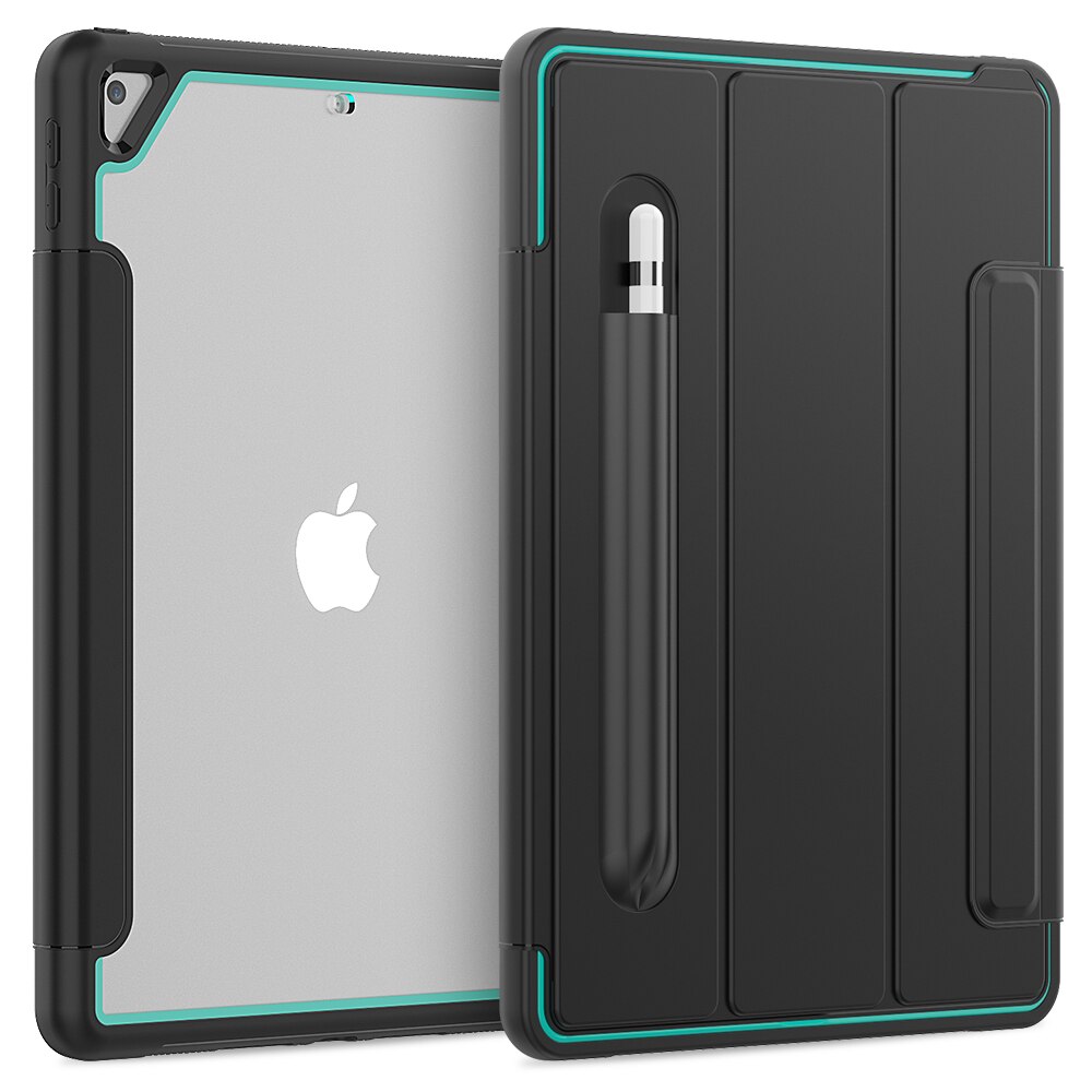 Danycase för ipad 10.2 fodral för ipad 7th generation fodral med pennhållare smart fall auto sömn / vakna för ipad 7 omslag: Himmelsblå