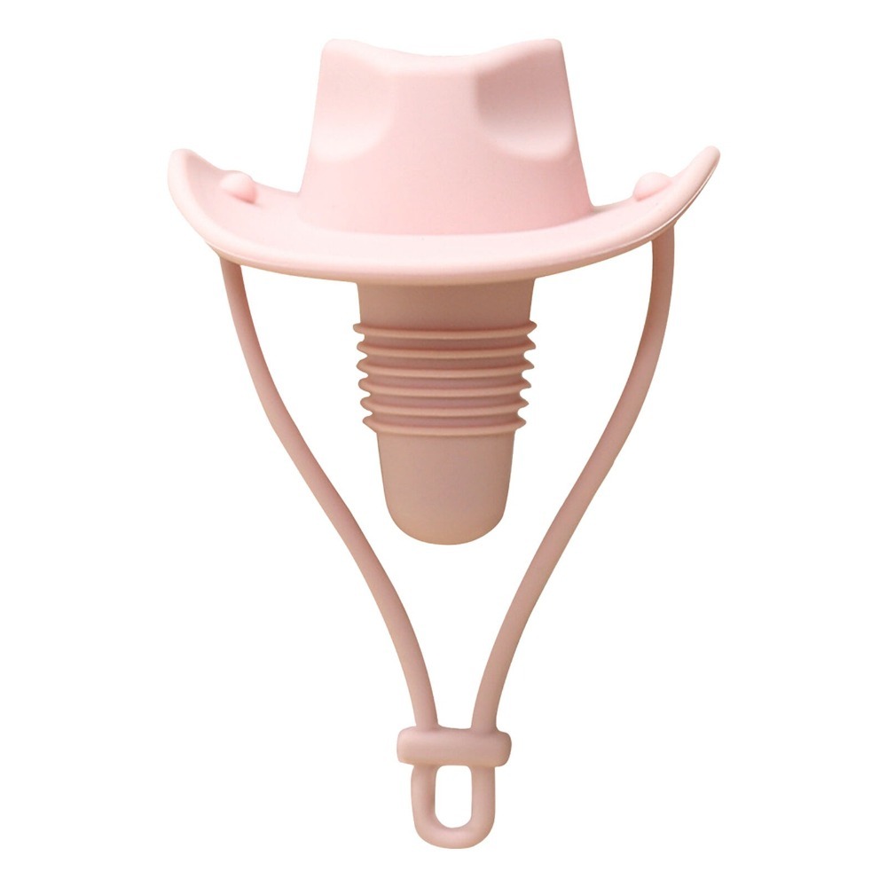 Cowboy Hat Shape Wine Bottle Stopper Reusable Leak Proof Silicone Champagne Bottle Stopper Wine Bottle Cap for Bar: Chocolate