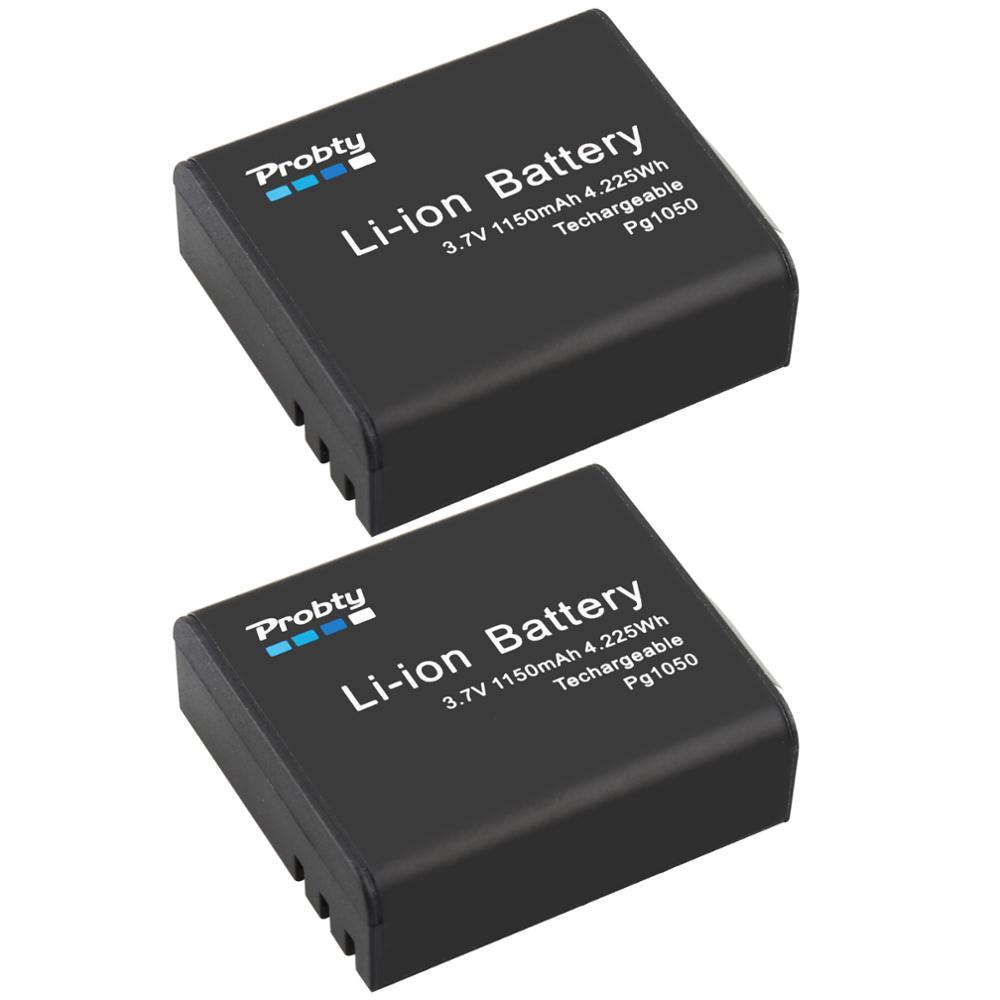 2 Stks 1150 mAh PG1050 Oplaadbare Batterij Voor SJCAM SJ4000 SJ5000X EKEN H9 H9R H8R H8 action Camera M10 H3R H6S H5S Plus