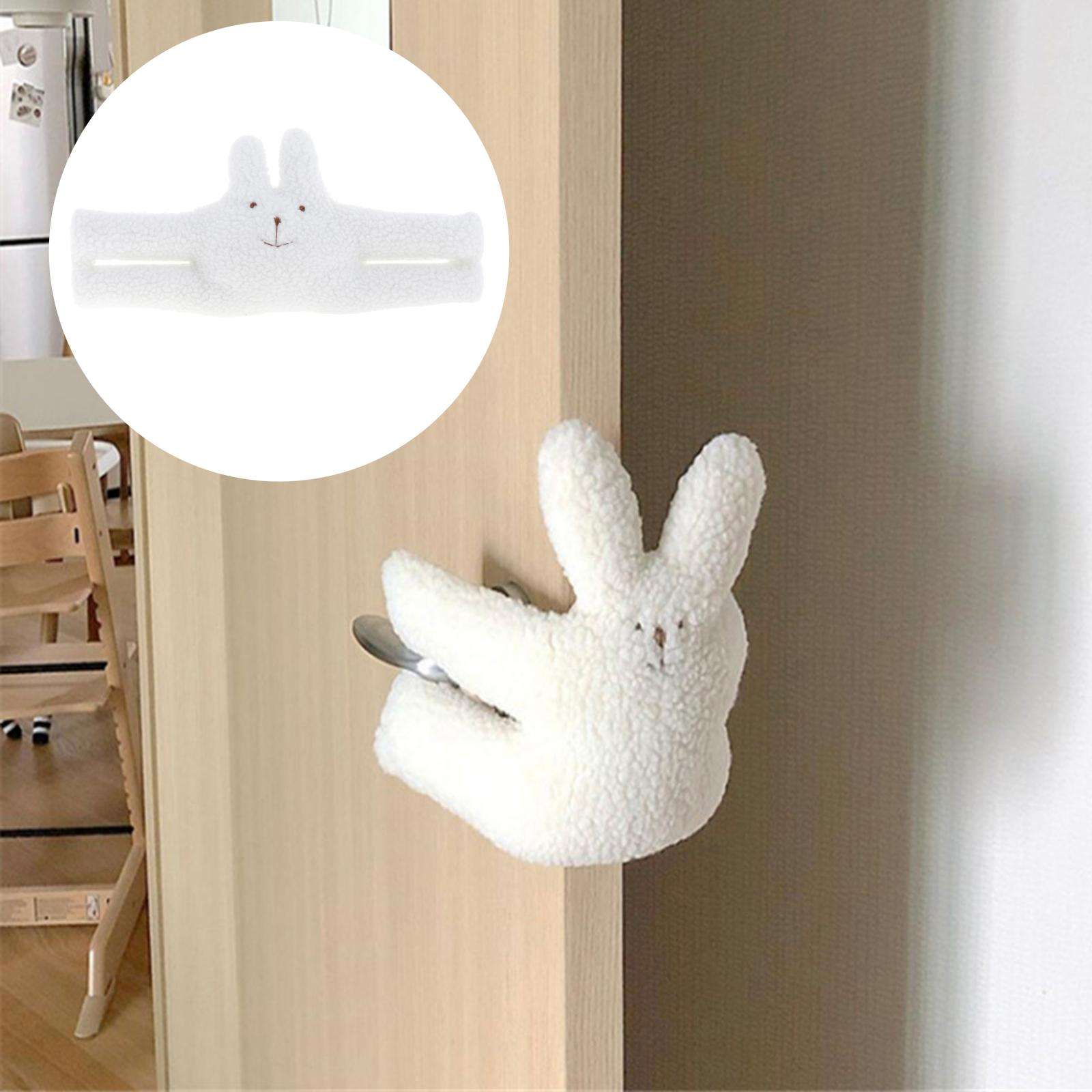 1pc Animal Door Stop Door Mounted Baby Pinch-proof Door Clip Lamb Wool Baby Doll