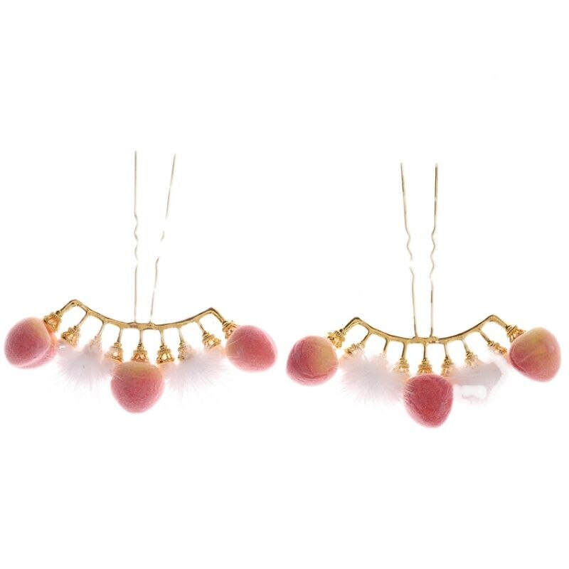 Leuke Haaraccessoires Voor Meisjes Roze Perzik Hanfu Haarspeld