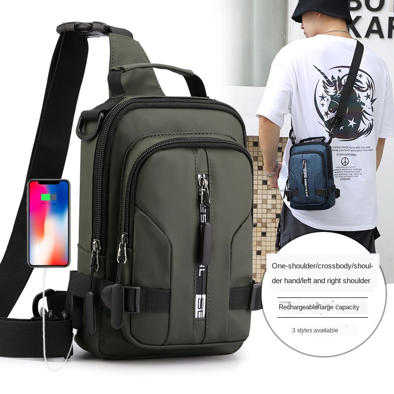 Casual Nylon Brief Mannen Borst Bag Multi-Functionele Outdoor Mannen Crossbody Tassen Waterdichte Schoudertassen Schooltas Portemonnees