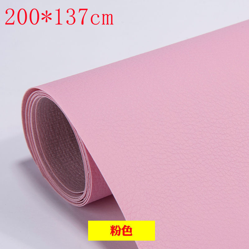 137x200cm tela de couro do plutônio auto adesivo fix subsídios simulação pele volta desde o sofá pegajoso tecidos remendos adesivos: 200x137 pink