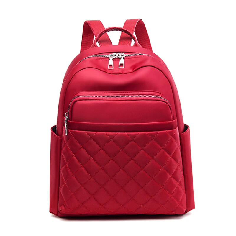 Toposhine, bolso escolar para chicas, garantizada, bolso de para mujeres, mochila con hilos bordados, mochila, Bolso Negro Oxford: Red
