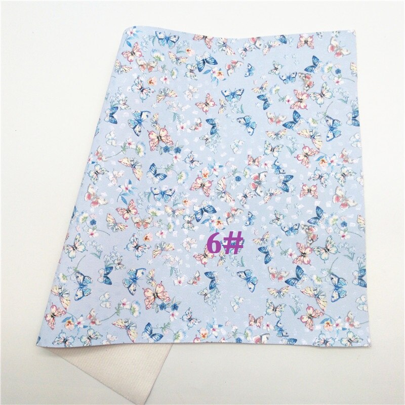 Glitterwishcome 21X29CM A4 Size Vinyl Voor Bogen Gedrukt Vlinder Lederen Fabirc Faux Lederen Lakens Voor Bows, GM3028A: 6