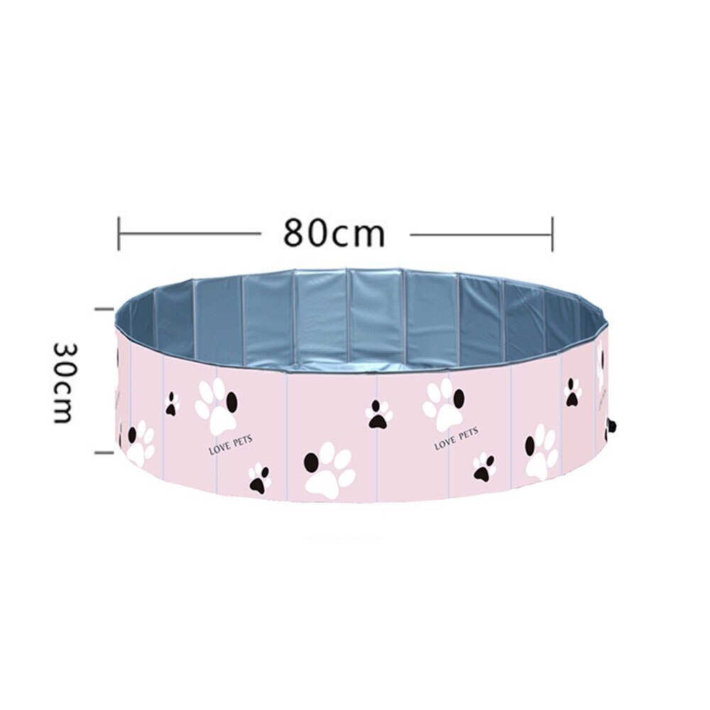 Pet Dog Swimming Pool Foldable Pet Pool Bath Swimming Tub Bathtub Pet Collapsible Bathing Pool for Dogs Cats Kids: B-80x30cm