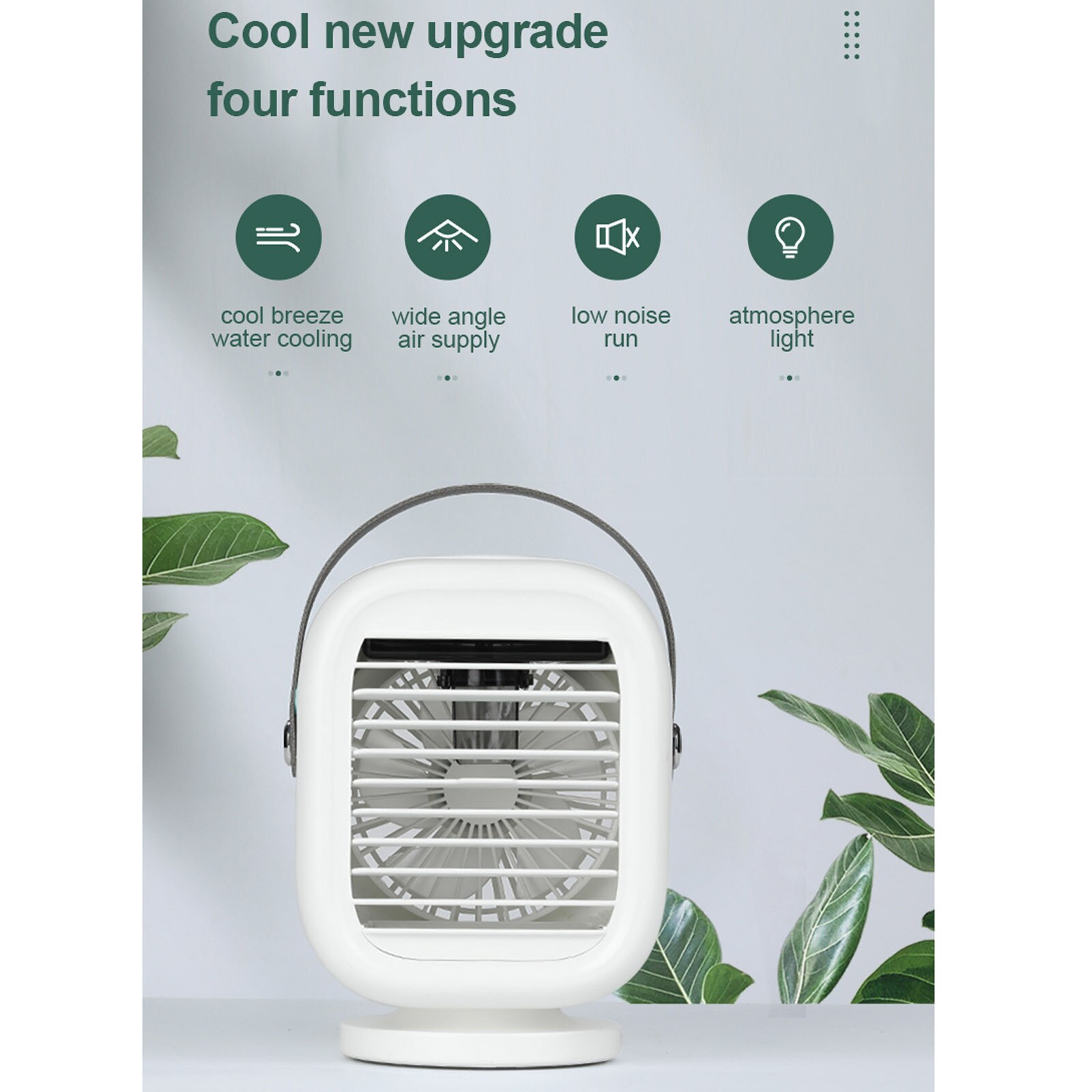 Draagbare Airconditioner Luchtkoeler Fan Hoofd-Schudden Mini Airconditioner Multifunctionele Luchtbevochtiger Luchtreiniger Elektrische Bureau Ventilator